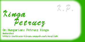 kinga petrucz business card